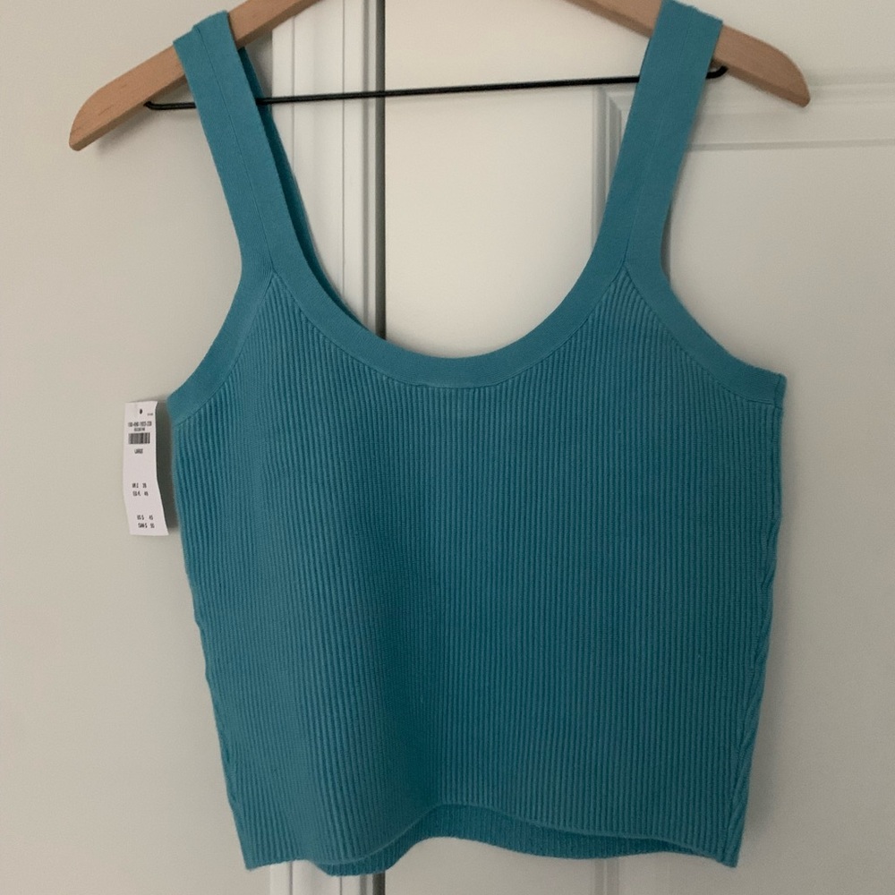 Blue ribbed tank from Abercrombie